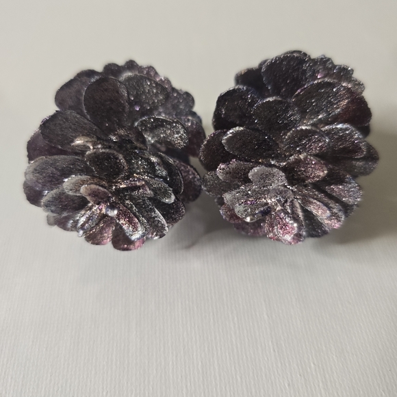 HANDCRAFTED Pinecorn Pierced Earrings HANDPAINTED Holiday Jewelry Accessories - Picture 12 of 15